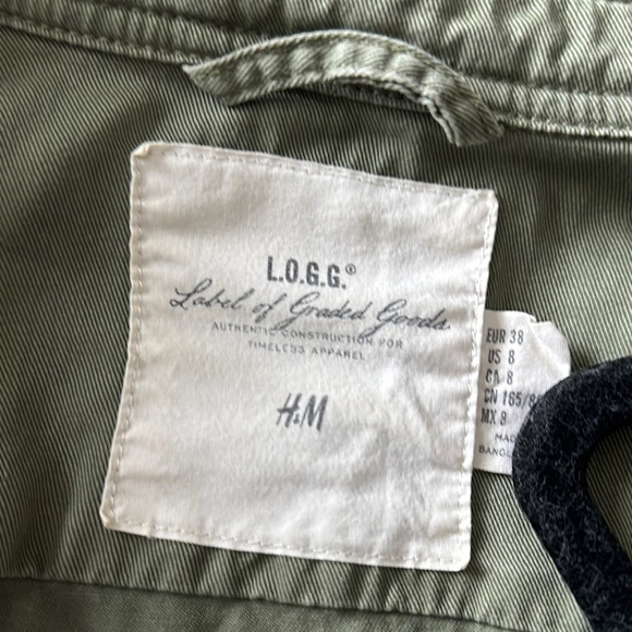 H&M Olive Green Button-Up Jacket - Picture 3 of 4